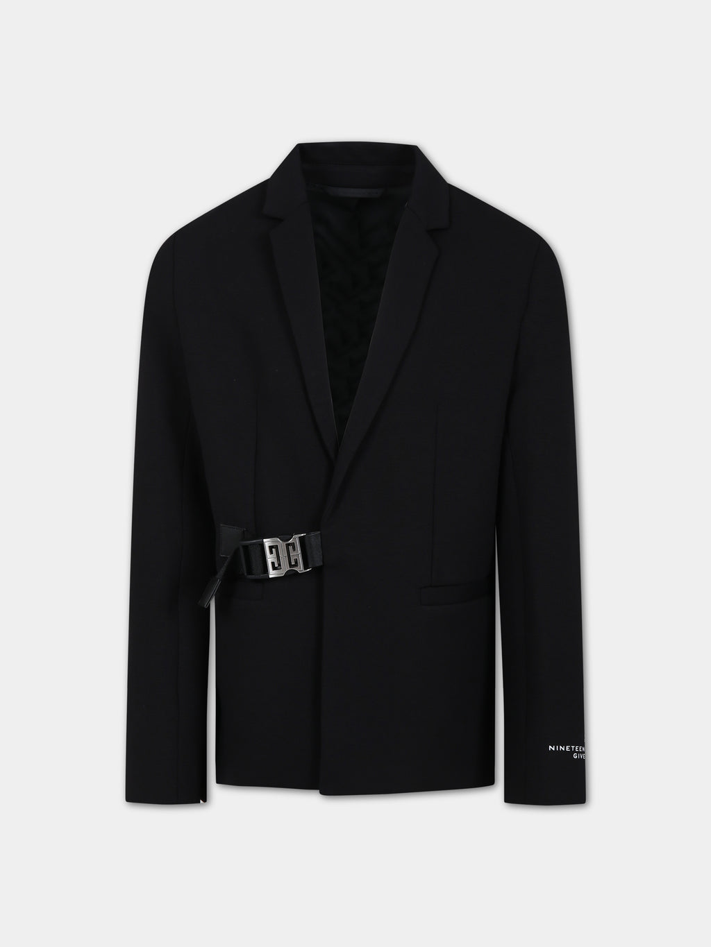 Black jacket for boy with logo